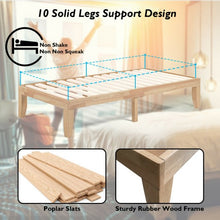 Load image into Gallery viewer, Twin Size 14" Wooden Slats Bed Mattress Frame-Natural