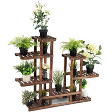Load image into Gallery viewer, 6 Tier Wooden Shelf Storage Plant Rack Stand