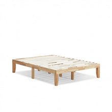 Load image into Gallery viewer, 14" Full Size Wood Platform Bed Frame with Wood Slat Support-Natural