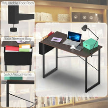 Load image into Gallery viewer, Modern Computer Desk Study Writing Table Home Office with Storage Bag Coffee-M