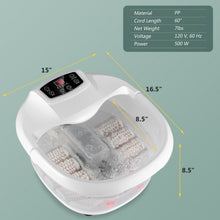 Load image into Gallery viewer, Foot Spa Tub with Bubbles and Electric Massage Rollers for Home Use-White