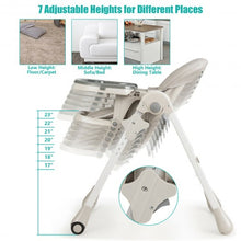 Load image into Gallery viewer, Baby Convertible High Chair with Wheels-Gray
