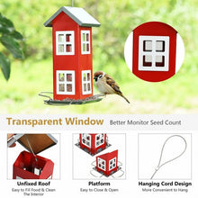 Load image into Gallery viewer, Outdoor Garden Yard Wild Bird Feeder Weatherproof House-Red