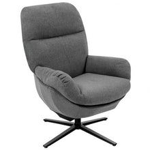 Load image into Gallery viewer, Modern Swivel Rocking Chair and Ottoman Set with Aluminum Alloy Base-Gray