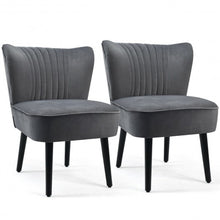 Load image into Gallery viewer, Set of 2 Armless Upholstered Leisure Accent Chair-Gray