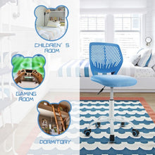 Load image into Gallery viewer, Adjustable Office Task Desk Armless Chair-Blue