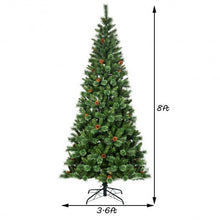 Load image into Gallery viewer, 8 ft Premium Hinged Artificial Christmas Tree Pine Needles