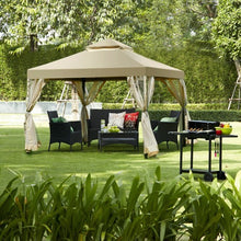 Load image into Gallery viewer, Outdoor 2-Tier 10' x 10' Screw-free Structure Shelter Gazebo Canopy