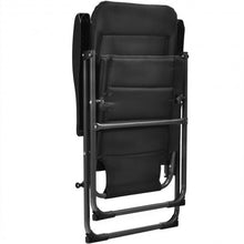 Load image into Gallery viewer, 2 Pcs Patio Back Adjustable Reclining Folding Chairs-Black