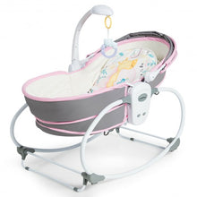 Load image into Gallery viewer, 5 in 1 Portable Baby Multi-Functional Crib with Canopy Toys-Pink