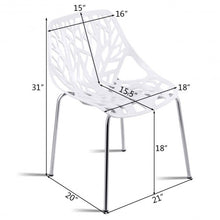 Load image into Gallery viewer, Set Of 6 Accent Armless Plastic Dining Side Chairs