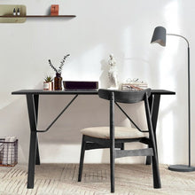 Load image into Gallery viewer, Computer Desk with Bamboo Top & Metal Frame-Black Desk