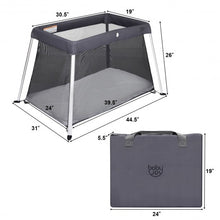 Load image into Gallery viewer, Portable Lightweight Baby Playpen Playard with Travel Bag-Dark Gray