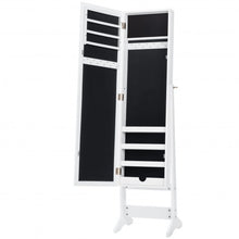 Load image into Gallery viewer, Mirrored Standing Jewelry Cabinet Storage Box-White