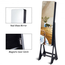 Load image into Gallery viewer, Standing Armoire Organizer Jewelry Cabinet w/ LED -Black
