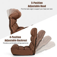 Load image into Gallery viewer, 4-Position Adjustable Floor Chair Folding Lazy Sofa