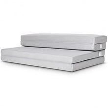Load image into Gallery viewer, 4" Tri-Fold Sofa Bed Foam Mattress with Handles-Queen Size