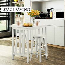 Load image into Gallery viewer, 3-Piece Counter Height Breakfast Table with 2 Stools