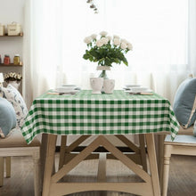 Load image into Gallery viewer, 10 Pcs 52" x 52" Square Polyester Plaid Dinner Tablecloth-Green