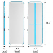 Load image into Gallery viewer, Air Track Inflatable Gymnastics Tumbling Mat with Pump-Blue