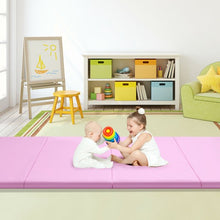 Load image into Gallery viewer, 4' x 10' x 2" Thick Folding Panel Aerobics Exercise Gymnastics Mat-Pink