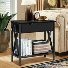 Load image into Gallery viewer, Flip Top End Table Sofa Side Console Table-Black