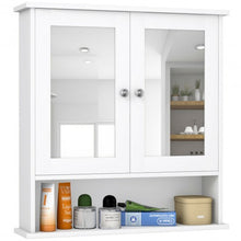 Load image into Gallery viewer, Bathroom Wall Mount Mirror Cabinet Organizer-White