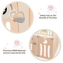 Load image into Gallery viewer, 14-Panel Baby Playpen Kids Activity Center Foldable Play Yard with Lock Door