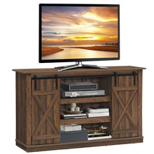 Load image into Gallery viewer, Sliding Barn TV Stand Console Table-Brown
