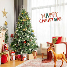 Load image into Gallery viewer, 7 Feet Snow Flocked Artificial Christmas Tree with 1139 Glitter PE and PVC Tips