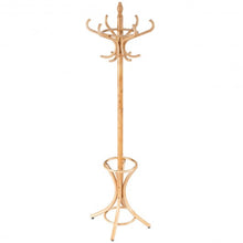 Load image into Gallery viewer, Wood Standing Hat Coat Rack with Umbrella Stand-Oak