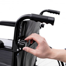 Load image into Gallery viewer, 24" Folding Foldable Backrest Transport Wheelchair