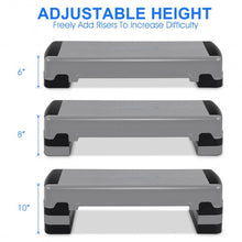Load image into Gallery viewer, 35" Aerobic Cardio Adjustable Exercise Stepper with Risers