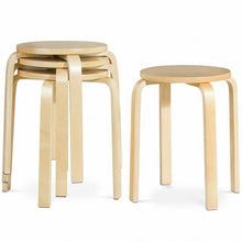 Load image into Gallery viewer, Set of 4 18" Wood Home Backless Dining Chairs