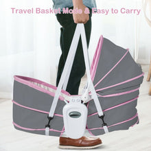 Load image into Gallery viewer, 5 in 1 Portable Baby Multi-Functional Crib with Canopy Toys-Pink