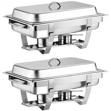 Load image into Gallery viewer, 2 Packs Stainless Steel Full Size Chafing Dish