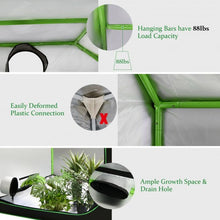 Load image into Gallery viewer, Mylar Hydroponic Grow Tent Roof Cube with Zipped Doors Observation Windows and Vents -60 x 60 x 72 inch