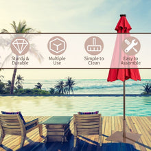 Load image into Gallery viewer, Portable 50 lbs Umbrella Base Stand with Handle and Wheels for Patio Square