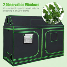 Load image into Gallery viewer, 96"x48"x72" Mylar Hydroponic Grow Tent Roof Cube w/Observation Window and Tray