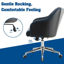 Load image into Gallery viewer, Office Chair Adjustable Height with Massage Lumbar Support-Blue