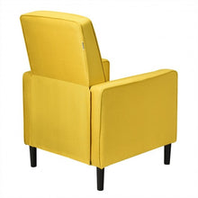 Load image into Gallery viewer, Mid-Century Push Back Recliner Chair -Yellow
