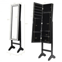 Load image into Gallery viewer, Attractive Rectangle Mirrored Jewelry Cabinet-Black
