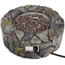 Load image into Gallery viewer, 28" Propane Gas Fire Pit with Lava Rocks and Protective Cover