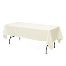 Load image into Gallery viewer, 10 pcs 60" x 126" Rectangle Polyester Tablecloth-Ivory