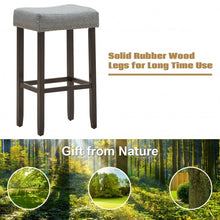 Load image into Gallery viewer, Set of 2 Nailhead Saddle Bar Stools 29" Height