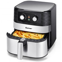 Load image into Gallery viewer, 1700W 5.3 QT Electric Hot Air Fryer w/Stainless steel & Non-Stick Fry Basket-BK
