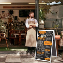 Load image into Gallery viewer, Double-Sided Metal A-Frame Sidewalk Sign Holder Stand Display 24"x36"