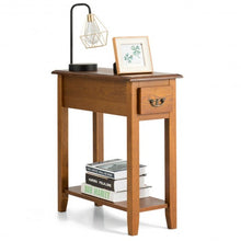 Load image into Gallery viewer, End Table Bedside Sofa End Table Narrow Nightstand with Wooden Legs