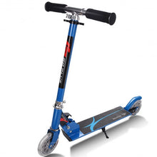 Load image into Gallery viewer, Folding Aluminum Kids Kick Scooter with LED Lights-Blue