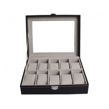 Load image into Gallery viewer, 10 Slots PU Leather Watch Box Display Jewelry Case Organizer
